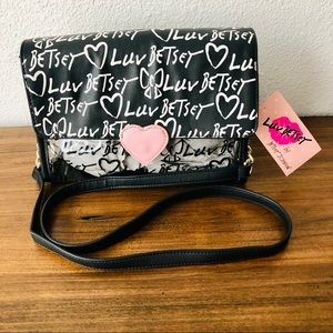 NWT BETSEY JOHNSON Love Betsey PVC Clear Crossbody Bag